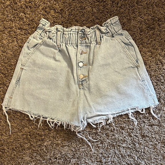 Zara Pants - Zara Light Blue High-Waisted Jean Shorts